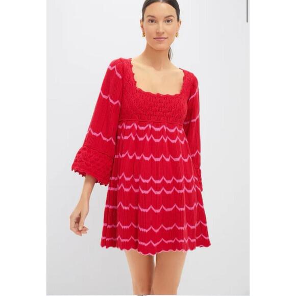 Tuckernuck Pomander Place Red Crochet Trim Devon Dress NWT Extra Large XL - Picture 1 of 9